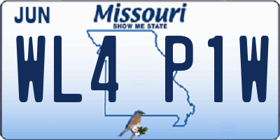 MO license plate WL4P1W