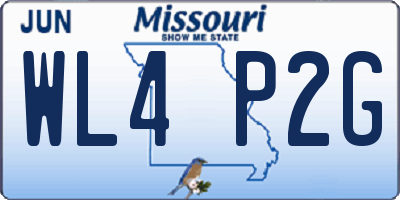 MO license plate WL4P2G