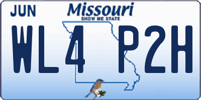 MO license plate WL4P2H