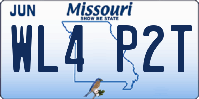 MO license plate WL4P2T