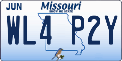 MO license plate WL4P2Y