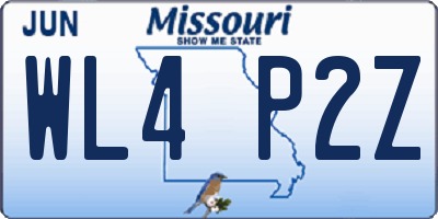 MO license plate WL4P2Z