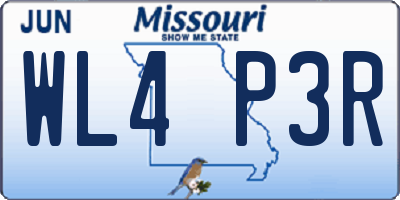 MO license plate WL4P3R