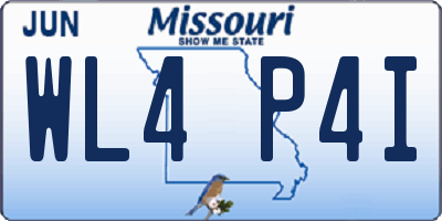 MO license plate WL4P4I
