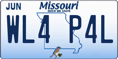 MO license plate WL4P4L