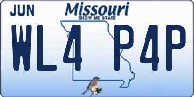 MO license plate WL4P4P
