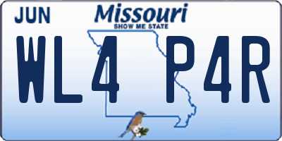MO license plate WL4P4R
