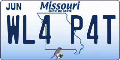 MO license plate WL4P4T
