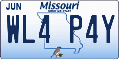 MO license plate WL4P4Y