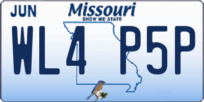 MO license plate WL4P5P