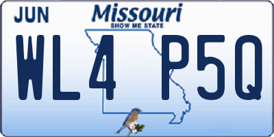 MO license plate WL4P5Q