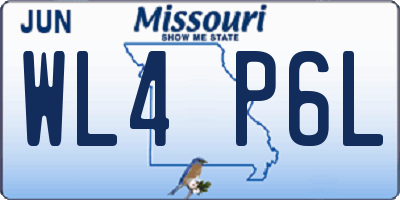 MO license plate WL4P6L