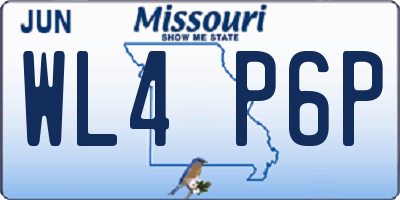 MO license plate WL4P6P