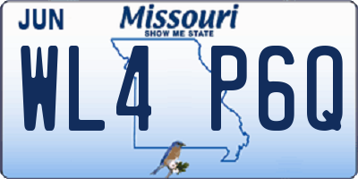 MO license plate WL4P6Q