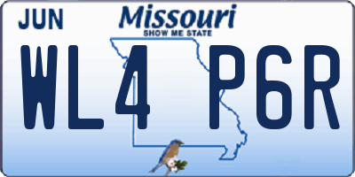 MO license plate WL4P6R