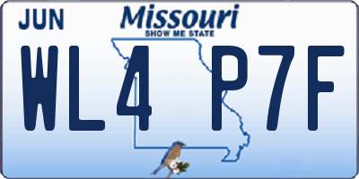 MO license plate WL4P7F
