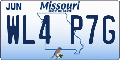 MO license plate WL4P7G