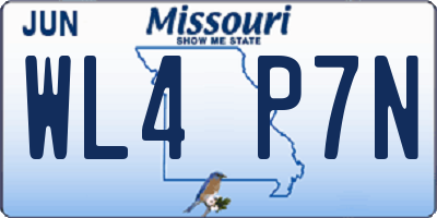MO license plate WL4P7N