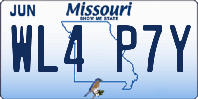 MO license plate WL4P7Y
