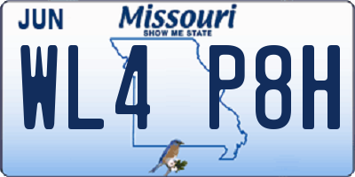 MO license plate WL4P8H