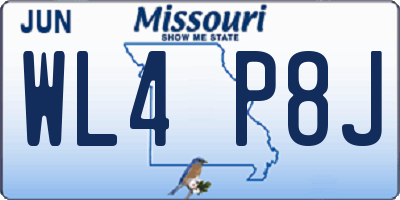 MO license plate WL4P8J