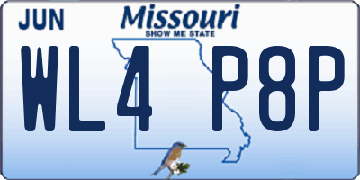 MO license plate WL4P8P