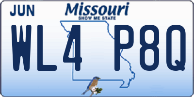 MO license plate WL4P8Q