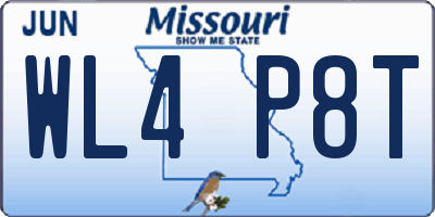 MO license plate WL4P8T
