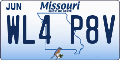 MO license plate WL4P8V