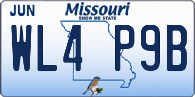 MO license plate WL4P9B