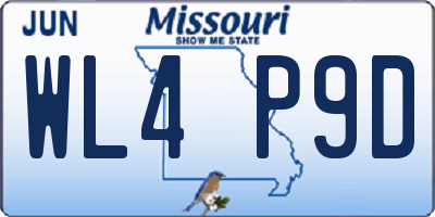 MO license plate WL4P9D