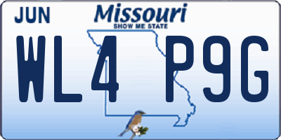 MO license plate WL4P9G