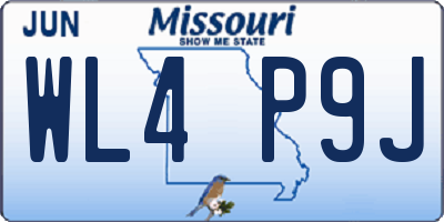 MO license plate WL4P9J