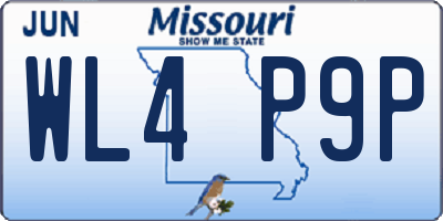 MO license plate WL4P9P