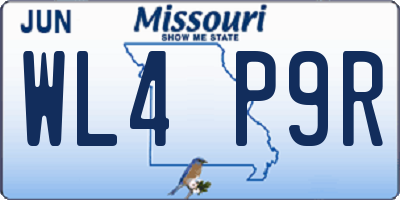 MO license plate WL4P9R