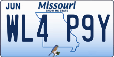 MO license plate WL4P9Y