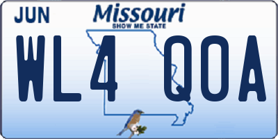 MO license plate WL4Q0A