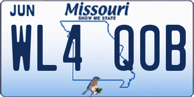MO license plate WL4Q0B