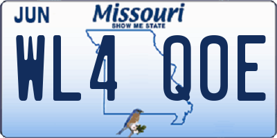 MO license plate WL4Q0E
