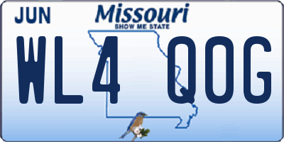 MO license plate WL4Q0G