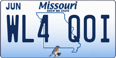 MO license plate WL4Q0I