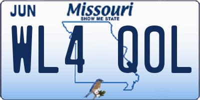 MO license plate WL4Q0L