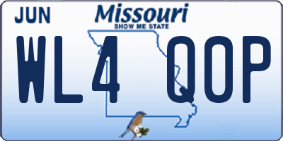 MO license plate WL4Q0P