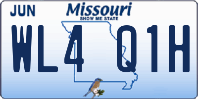 MO license plate WL4Q1H