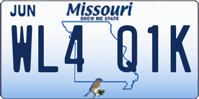 MO license plate WL4Q1K