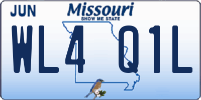 MO license plate WL4Q1L