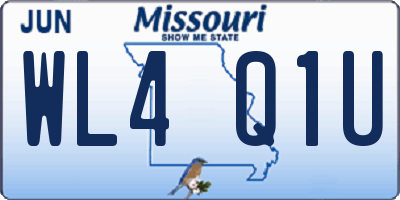 MO license plate WL4Q1U
