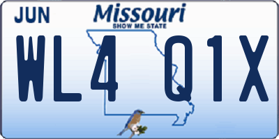 MO license plate WL4Q1X