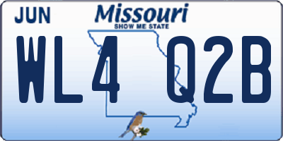 MO license plate WL4Q2B