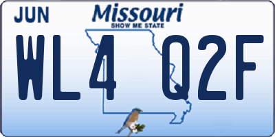 MO license plate WL4Q2F